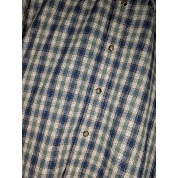 Pendleton Frontier Long Sleeve Snap Button Shirt Men's Small Blue/ Green - Picture 4 of 15
